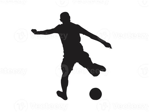 silueta de un fútbol jugador 22386075 PNG