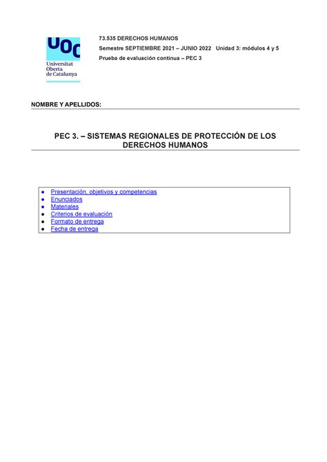 73 SOLUCION PRACTICA 3 73 DERECHOS HUMANOS Semestre SEPTIEMBRE 2021