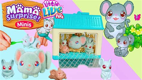 New Little Live Pets Mama Surprise Minis - Lil' Mouse Toy Unboxing ...