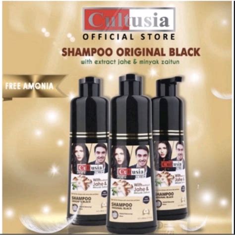 Jual Cultusia Shampo Shampoo Penutup Uban Penghitam Rambut Original