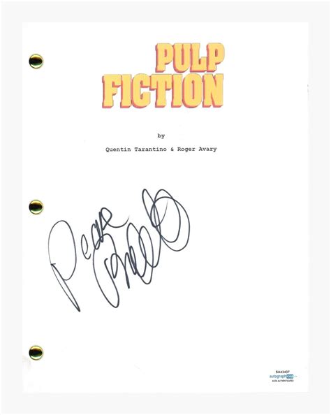 Rosanna Arquette Signed Autograph Pulp Fiction Movie Script Screenplay