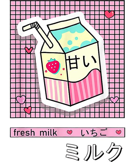 Kawaii Japanese Aesthetic Milk 90s Anime Vaporwave Otaku Greeting Card