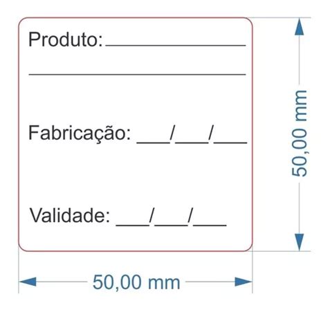 Etiqueta Bopp Linhas Validade Congelamento Parcelamento