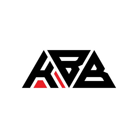 KBB triangle letter logo design with triangle shape. KBB triangle logo
