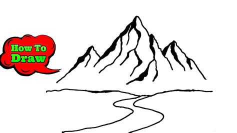 How To Draw Mountains Step By Step Landscape Drawing Youtube