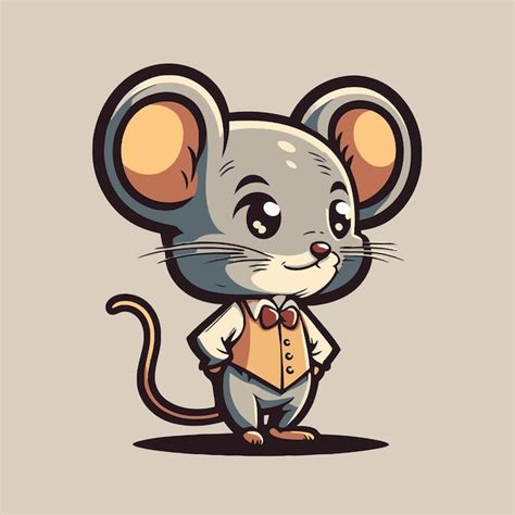 Premium Vector Cartoon Mouse Vector Illustration Of A Cute Cartoon