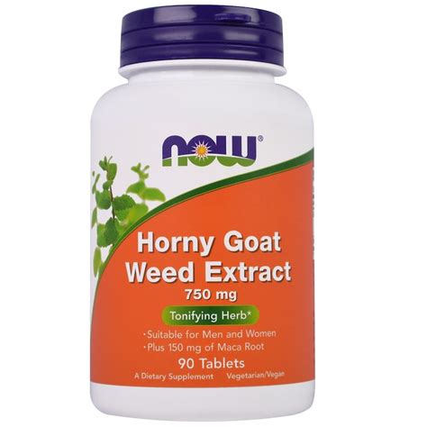 Now Foods Horny Goat Weed Extract 750 Mg 90 Tablets IHerb