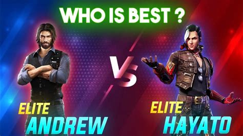 Andrew Vs Hayato Which Character Is Best In Free Fire Elite Hayato Vs