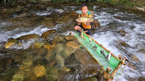 Full Video 35 Days Orphan Boy Khai Make Fish Traps Crab Traps