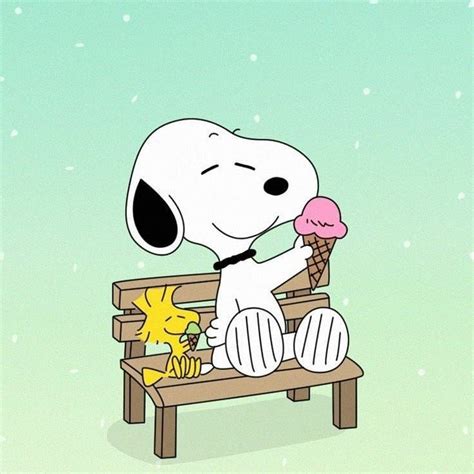 Snoopy 💜 on Instagram: “Ice cream with my friends ☺️😍” | Snoopy ...