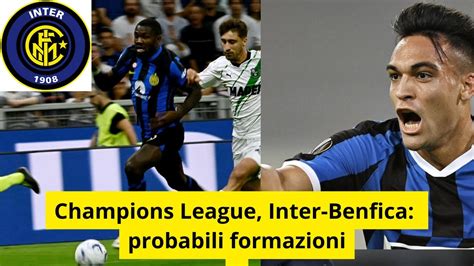 Champions League Inter Benfica Probabili Formazioni YouTube