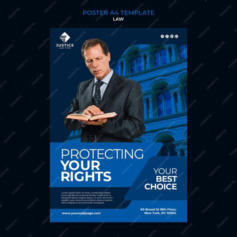 Free Psd Law Poster Design Template