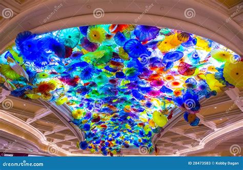 Bellagio glass flowers editorial stock photo. Image of glazed - 28473583