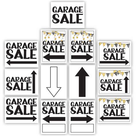 Printable Garage Sale Signs (PDF) | Garage sale signs, For sale sign ...