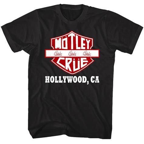 Motley Crue Men S T Shirt Harley Davidson Road Sign Heavy Etsy