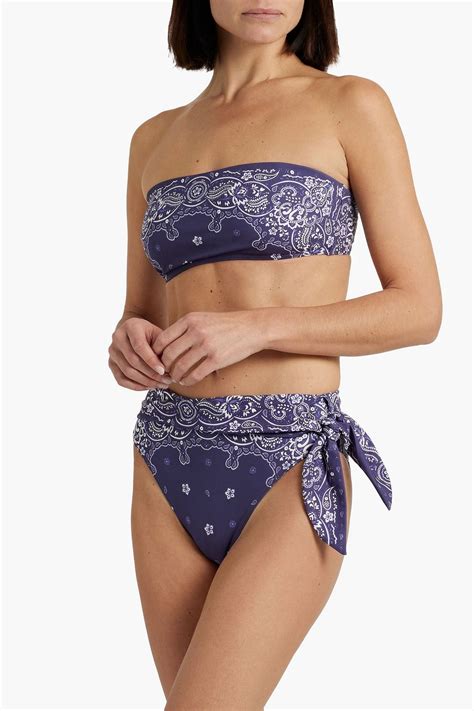 Zimmermann Paisley Print High Rise Bikini Briefs The Outnet