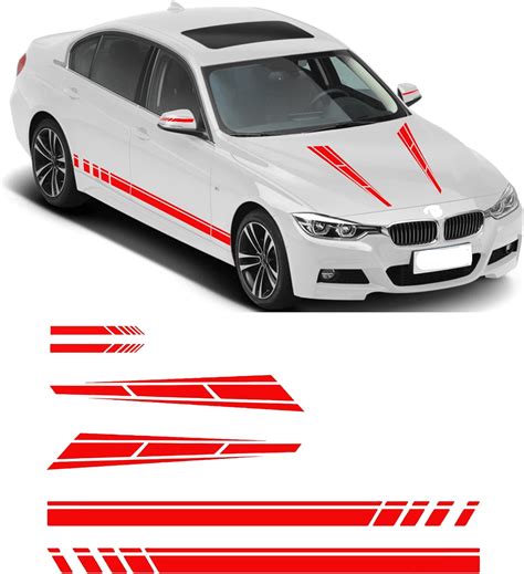 Amazon LANZMYAN 6Pcs Car Hood Decal Sticker Auto Vinyl Racing