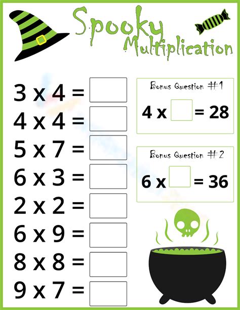 Grade Halloween Math Worksheets Worksheets Library