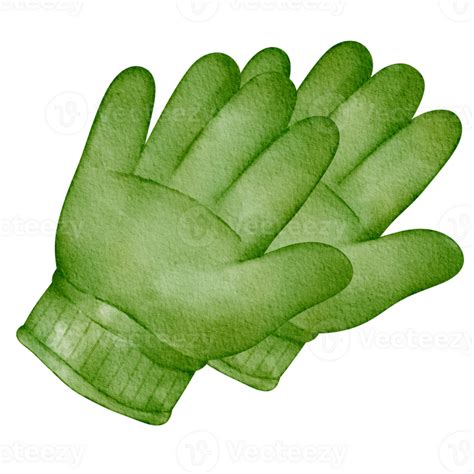 Watercolor Gloves Gardening 36909175 Png