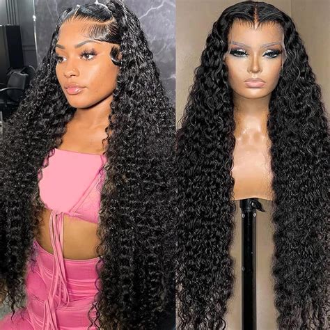 MSGEM Water Wave 13x4 Lace Front Wig Human Hair Wigs 180 Density