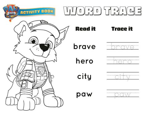 printable paw patrol kindergarten worksheets