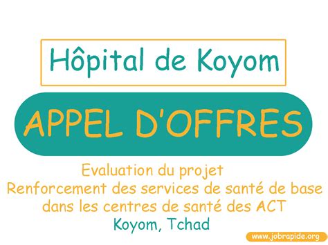 L H Pital De Koyom Lance Un Avis D Appel Doffres Pour Le Recrutement D