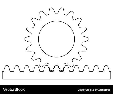 Rack pinion Royalty Free Vector Image - VectorStock