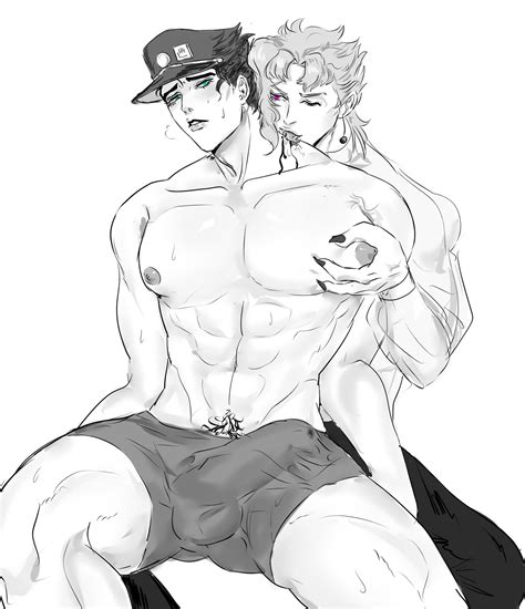 Rule 34 2boys Bulge Erection Under Clothes Gay Jojos Bizarre Adventure Jotaro Kujo Male Male