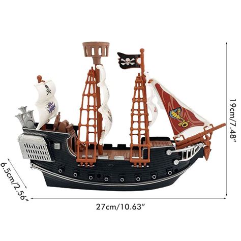 Pirate Ship Pretend Toy Home Decoration Ornaments Pirate Ship Model for ...