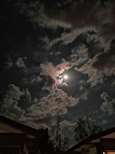 Night Sky Photography Capturing The Beauty Of The Moon And Cloudy Sky