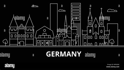 Deutschland Silhouette Skyline Deutschland Vektor Stadt Deutsche