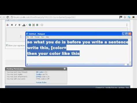 Yoville Tutorial How To Change Text Colour On Forums Youtube