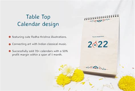 Table Top Calendar Design on Behance