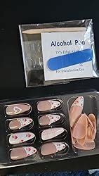 Amazon Pcs Nude Pink Press On Nails Short Almond Bhlfrh Fake Nails Press Ons Nail Art