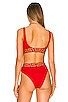 Versace Triangle Bikini Top In Red Revolve