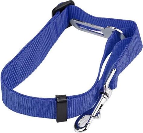 SVH Company Hondenriem Auto Gordel Hondengordel 65 Cm X 2 Cm Blauw