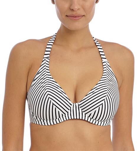 Freya Jewel Cove Banded Underwire Halter Bikini Top Dd Stripe