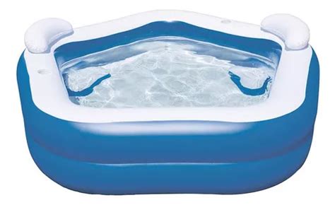 Alberca Piscina Inflable Familiar Pentagono Blanco Bestway Color Azul