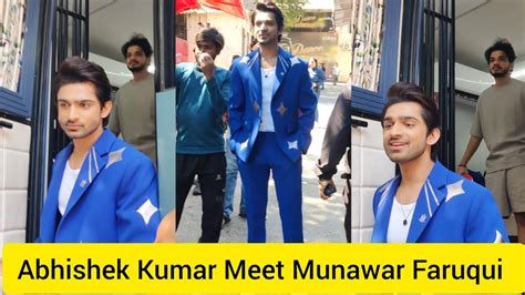 Abhishek Kumar Meet Munawar Faruqui Together At Dance Deewane Set In