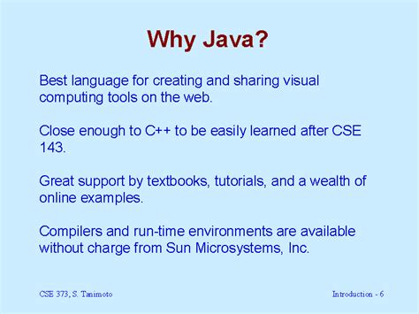 Why Java