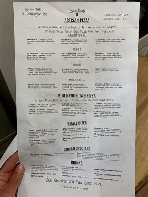 Menu At Rustic Roots Cafe Grand Haven