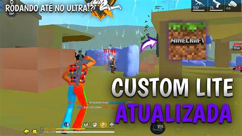 NOVA ATUALIZAÇÃO CUSTOM LITE FREE FIRE 2 MB GRÁFICO DE MINECRAFT