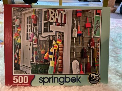 Springbok Puzzles Oh Buoy 500 Pc Complete Nautical Lobster Fisherman