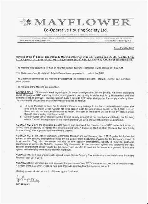 Mayflower Co Operative Housing Society Ltd Thane Notices