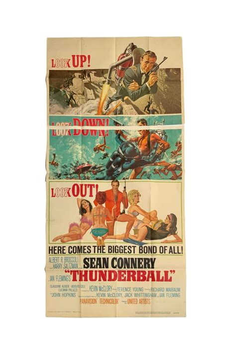 Sold Price: Three-Sheet James Bond "Thunderball" Movie Poster ...