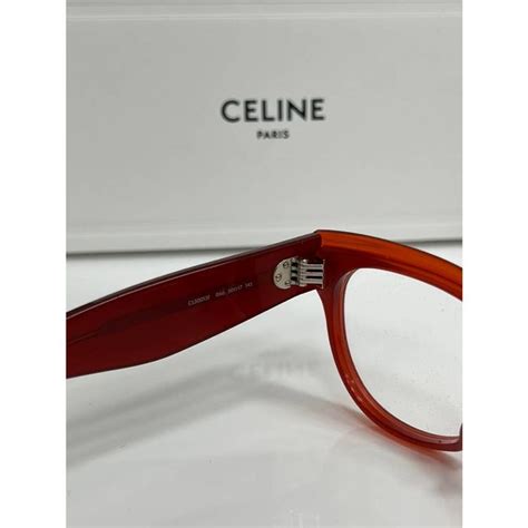 Celine New Celine Cl50015f Red Thick Rim Cat Eye Eyeglasses Frames Grailed