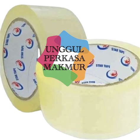 Jual Lakban Bening Star Tape Inch Mm X Yard Isolasi Selotip