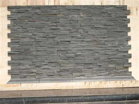 Black Slate Wall Cladding Flat From China Stonecontact