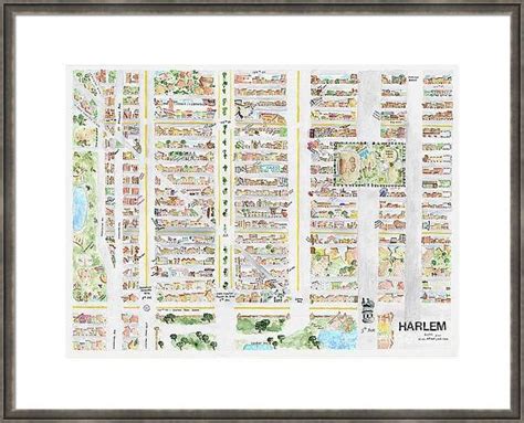 The Harlem Map NYC - Etsy