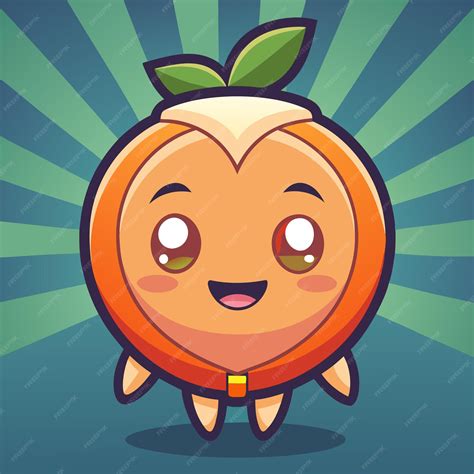 Premium Vector Cute Cartoon Orange With A Happy Face